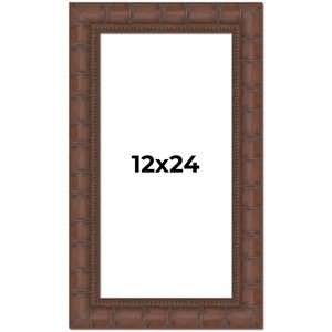 PosterPalooza | 12x24 Wide Bamboo Picture Frame, UV Acrylic, 4 Finishes - Brown, Black, Silver, and Natural - 1 of 4
