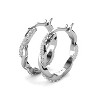 18k Gold Plated 22mm Hoop Earrings with Crystals for Women - 2 of 4