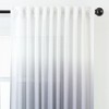 Chanasya 2pk Gradient Ombre Faux Belgian Flax Semi Sheer Window Curtain Panels - Set of 2 - 4 of 4