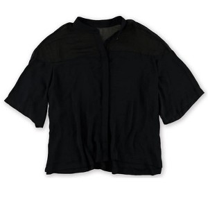 Rachel Roy Womens Sheer Yoke Knit Blouse - 1 of 1
