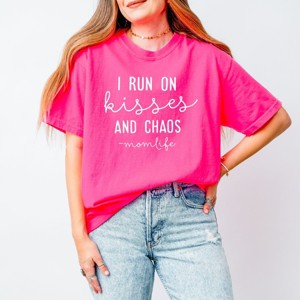 Simply Sage Market I Run On Kisses And Chaos Garment Dyed Tee - 1 of 4