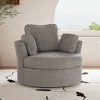 SEVOBAL Oversized Round Chair Lounge Chaise Indoor Sleeper Sofa Couch Bed Fluffy Boneless for Reading Living Room No Assembe, Gray, 42.1"*42.1"*34.2" - 2 of 4