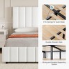 Queen Linen Upholstered Platform Bed Frame with 4 Storage Drawers, Adjustable Headboard - 4 of 4