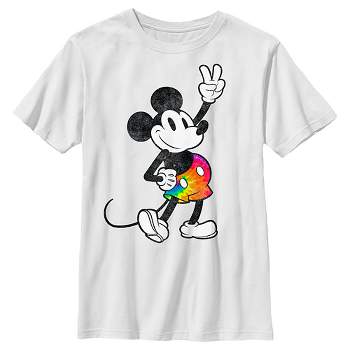 Boy's Disney Mickey Tie Dye Pants Portrait T-Shirt