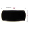 Smarty Had A Party 10.6" x 5" Black w/ Gold Rim Rectangular Plastic Plates - 50 pcs - 3 of 4