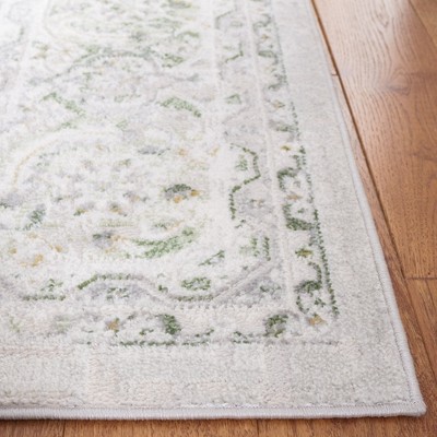 Palma Beige and Green Stain-Resistant Rectangular Area Rug