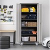 SUXXAN 72" H Metal Garage Storage Cabinet with Wheels and 4 Adjustable Shelves for Garage Home Office Utility Room,Required Assembly - 3 of 4