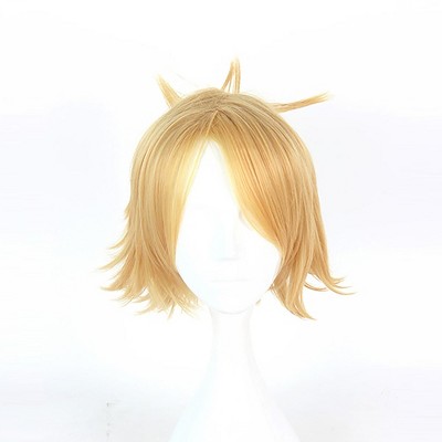 Unique Bargains Women's Wigs 12" Blonde with Wig Cap Straight Hair