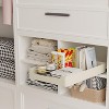 Under Sink Slide-Out Cabinet Organizer, No-Drill Adhesive Pull-Out Drawer, Rust-Resistant Stainless Steel Storage for Pantry and Bathroom, White - 2 of 4
