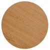 Vynxaria 19.69 Inch Round Coffee Table Oak Wood Veneer Top Metal Base for Living Reception Room - 2 of 4