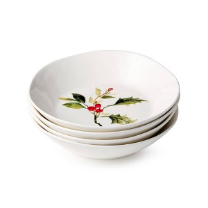 Certified International (Set of 4) 40oz Holly and Vines Dinner Bowls - 1 of 4
