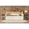 White Twin Daybed with Trundle, Charging Station & LED Lights - 4 of 4