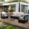 UPTIOT 4-Piece Outdoor Patio Conversation Set - 3 of 4