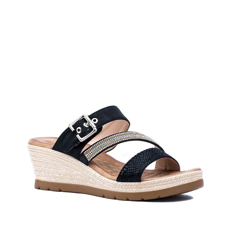 GC Shoes Monica Embellished Comfort Slide Wedge Sandals, 1 of 6