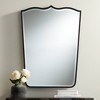 Uttermost Gaylia Satin Black 27" x 36 3/4" Curve Top Mirror - 2 of 4