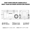 Hooure 26 in. Cooler with Wheels, Ice Chests Portable Camping Cooler Holds Ice up to 6 Days, Leak-Proof Outdoor Insulated Cooler with Handle - 2 of 4