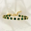 Ross-Simons 7.75 ct. t.w. Emerald Square-Link Bracelet in 18kt Gold Over Sterling Size 7 - 4 of 4