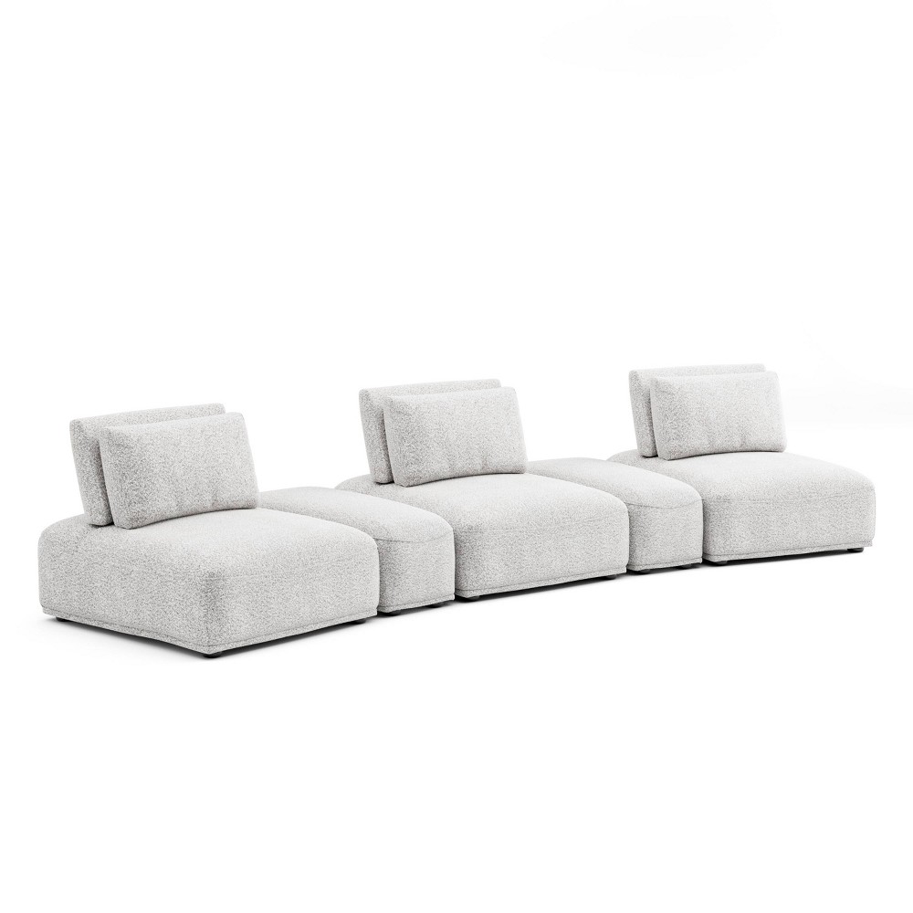 Photos - Sofa HOMES: Inside + Out 5pc Povoa 159" Modular Curved Sectional  Modern Bo