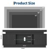 63" TV Stand with Power Outlets, Entertainment Center with Adjustable Glass Shelf & Large Storage for Living Room - 2 of 4