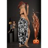 LA LEELA Women's Beachwear Beach Wrap Halloween Bikini Wraps Swimsuit Sarong Skirt Swim Cover Up Coverups for Women One Size Allover Skulls, Black - 3 of 4