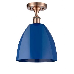 Plymouth Dome - 1 Light Semi-Flush Mount In Industrial Style-12.88 Inches Tall and 9 Inches Wide - 1 of 1