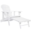 DSVIMOY Adirondack Chair, Folding Outdoor Chair with Extendable leg Rest, Patio Lawn Chair for Outside Garden Backyard, White, 60"*29.72"*33.66" - 2 of 4