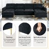 CIPACHO 110.6" L-Shape Convertible Sectional Sofa Couch with Movable Ottoman for Living Room, Apartment, Office, Black - 4 of 4