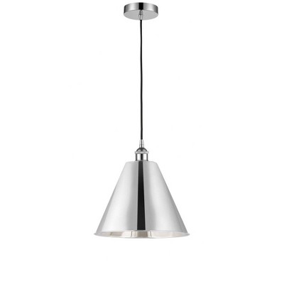 Edison Cone - 1 Light Cord Hung Mini Pendant In Industrial Style-14.75 Inches Tall and 12 Inches Wide