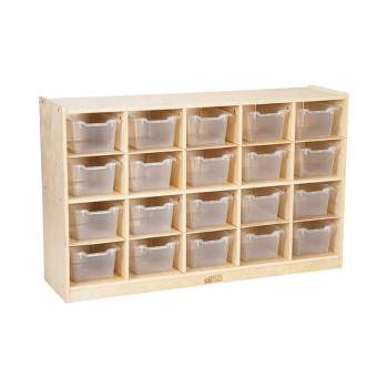 ECR4Kids 20 Cubby Mobile Tray Storage Cabinet, 4x5, Classroom Furniture