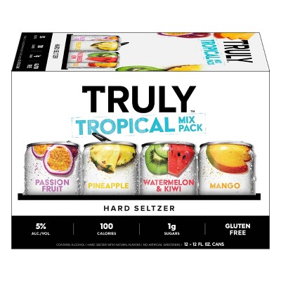 Truly Hard Seltzer Tropical Mix Pack - 12pk/12 fl oz Slim Cans
