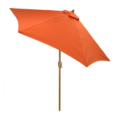 9 Round Umbrella Coral Wood Pole Threshold Target