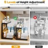 SEVOBAL 2 Pack Under Sink Organizer Pull Out Cabinet Organizer Acrylic Under Sink Storage Shelf for Kitchen Bathroom Cabinet, Black, 15.6"*10.61"*5.1" - 3 of 4