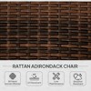 Patio Adirondack Chair with Rattan Wicker, Soft Cushions, Tall Curved Backrest for Deck or Garden - 4 of 4