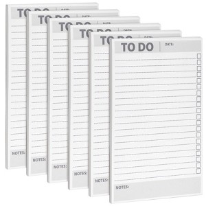 Paper Junkie 6 Pack To Do List Notepads, Daily Reminder Checklist (8.5 x 5.5 In, 60 Sheets Each) - 1 of 4