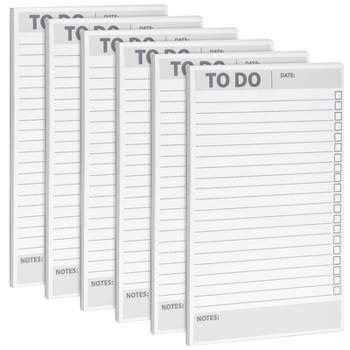 Paper Junkie 6 Pack To Do List Notepads, Daily Reminder Checklist (8.5 x 5.5 In, 60 Sheets Each)