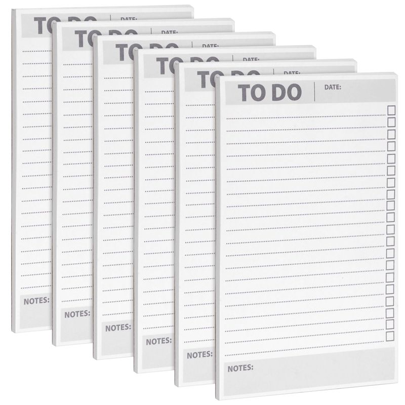 Paper Junkie 6 Pack To Do List Notepads, Daily Reminder Checklist (8.5 x 5.5 In, 60 Sheets Each), 1 of 9