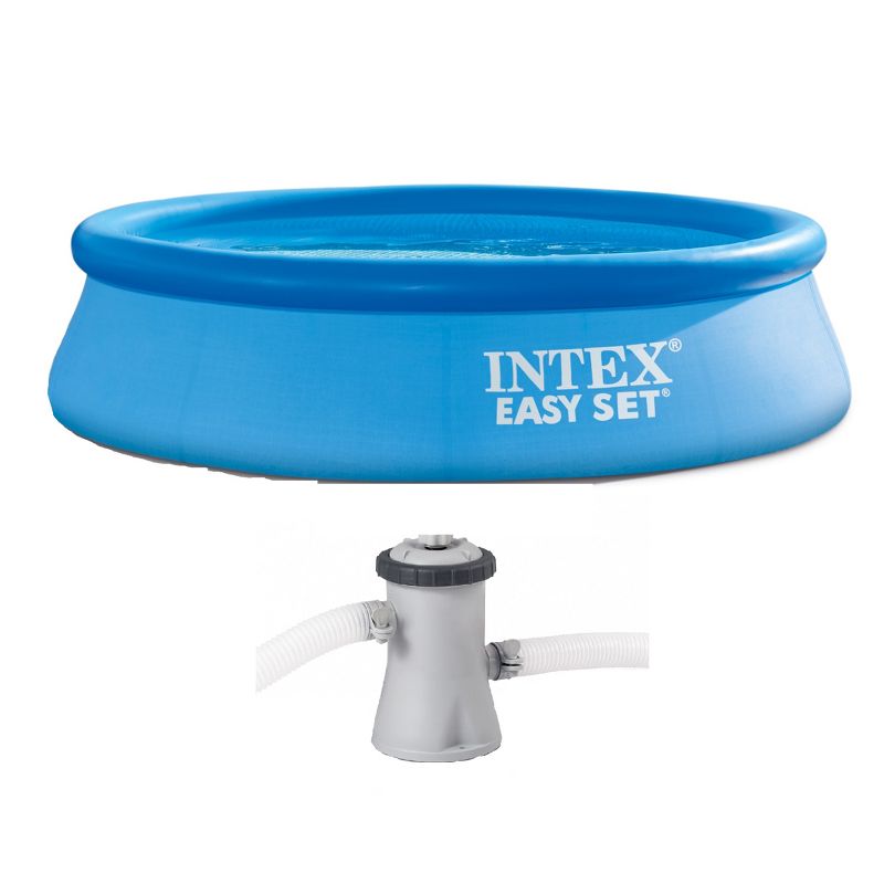 Intex Easy Set 10' X 30" Swimming Pool with Filter Pump, 1 of 4