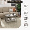 Stylish 31.5" Coffee Table with Open Shelves - 2-Tier Modern Industrial Design - 4 of 4