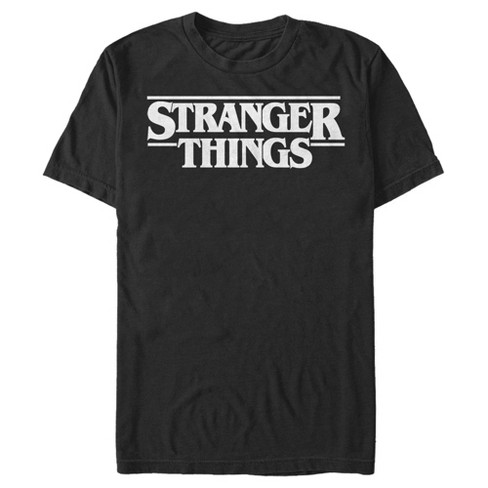 Men's Stranger Things Ghostly White Logo T-shirt : Target