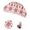 Unique Bargains Christmas Hair Clips Semicircle Snowflake Tree for Christmas 3.35"x1.77"x1.42" Red White 1 Pc - 3 of 4