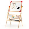 Costway 3-in-1 Wooden Art Easel for Kids Double Sided Easel with Drawing Paper Roll - image 2 of 4