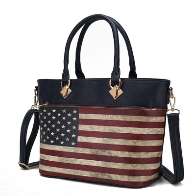 MKF Collection Lilian Vegan Leather Women’s FLAG Tote Bag by Mia K