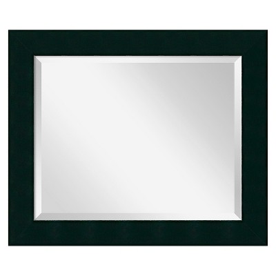 20" x 24" Tribeca Wood Framed Wall Mirror Black - Amanti Art