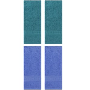 Unique Bargains Bathroom Durable Lightweight Quick Drying Cotton Hand Towel 4 Pcs - 1 of 4