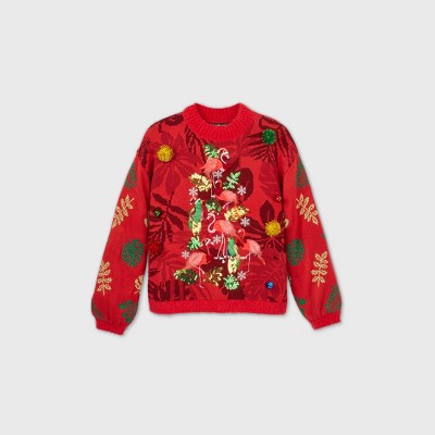 flamingo christmas sweatshirt