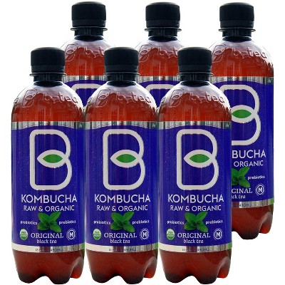 B-Tea Raw & Organic Original - 6pk/16 fl oz Bottles