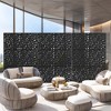 Lirago Metal Outdoor Privacy Screen Arched Top Freestanding Patio Decorative Screens 72"x47" Black - 2 of 4