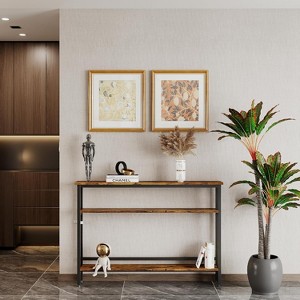 Coucheta 34 inch Slim Sofa Table, 2 Tier Narrow Console Table with Adjustable Shelf, Space Saving Behind Couch Table for Living Room Entryway - 1 of 4