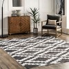 Nuloom Tamera Modern Diamonds Pet Friendly Machine Washable Area Rug, 8' x 10', Charcoal - 2 of 4