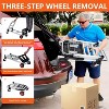Clearance, 3 in 1 Aluminum Folding Hand Truck, Heavy Duty Convertible Dolly Cart, Collapsible, Rubber Wheels - 3 of 4